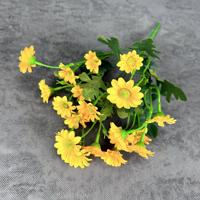 Buket Bunga Daisy Buatan 21 Tangkai, Bunga Palsu Buatan Tangan, Dekorasi Rumah & Hotel untuk Hari Valentine, Ornamen Pernikahan Grosir