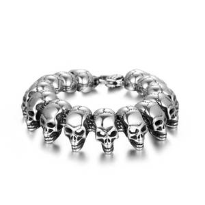 Skull Titanium Steel Bracelet <b>For</b> <b>Men</b> CE608 Fashion <b>Bangle</b> Jewelry Skeleton Design - Product Image 1