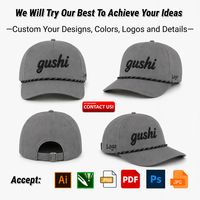 Casquettes de baseball de luxe personnalisées avec logo brodé, coque structurée, perforations laser ventilées, visière pré-courbée, OEM