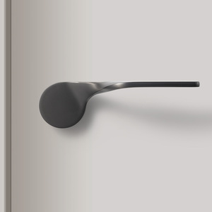 <span class=keywords><strong>Maniglia</strong></span> per Porta Interna in Acciaio Nero Satinato Design Moderno Coppia di Maniglie Ritorte in Lega di Zinco per Uso Interno - Product Image 1
