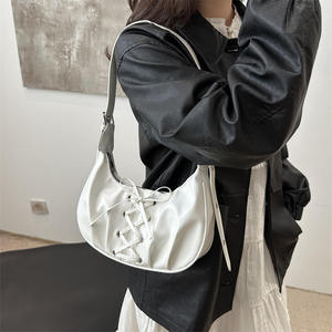 Nuevo bolso plisado estilo ballet con cremallera y lazo, bolso de hombro moderno para mujer - Product Image 3