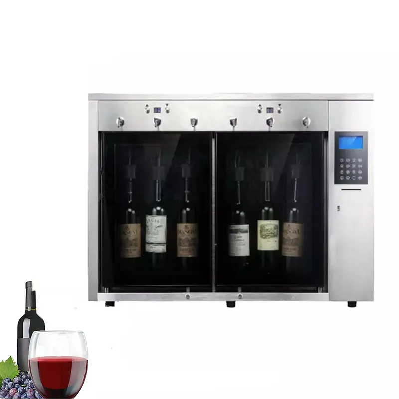2022 Keep Wine Fresh Machine Six Bottles Of Stainless Wine Dispenser Cabinet with IC Card