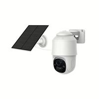 Kamera Keamanan CCTV Nirkabel Dual Band 2.4G 5G Camhipro Solar 4MP dengan Kartu SIM 4G, Alarm PIR Outdoor 5W, Sensor CMOS, dan Night Vision