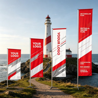 Obtenez un drapeau carré personnalisé pour la promotion de votre entreprise maintenant, faible MOQ