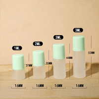 Botol roll-on frosted berkualitas tinggi grosir 1ml 2ml 3ml untuk parfum dan minyak esensial, botol roll-on kaca dispenser 5ml