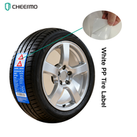 Échantillon Gratuit Autocollant Personnalisé Durable en Acrylique Adhésif Simple Face pour Pneu, Étiquette en PP, Membrane Étanche, Résistant à l'Huile, Code-Barres Automobile