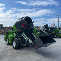 SQMG Camion malaxeur à béton mini portable auto-chargeur avec un moment de charge élevé, puissance de 75 kW, conception à roues automatique pour béton prêt à l'emploi