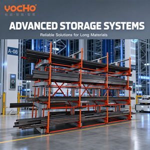 Sistema de Almacenamiento Vertical de Alta Densidad con Estanterías Cantilever Industriales Yocho <span class=keywords><strong>para</strong></span> Apilamiento de <span class=keywords><strong>Perfiles</strong></span> de Tuberías Pesadas, Estanterías de Acero Ajustables - Product Image 2