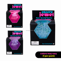 Jouet Squishy en Cristal Rempli de Liquide Scintillant, Balle Anti-Stress Sensorielle pour Enfants, Vente en Gros