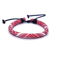 Vente en gros de nouvel arrivage de bracelets hijab traditionnels faits à la main sangle de Palestine bracelets écharpe arabe tressés
