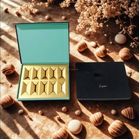 Boîte à chocolat en carton rigide avec couvercle magnétique personnalisé Kexin avec séparateurs en papier Emballage cadeau en papier pour chocolat