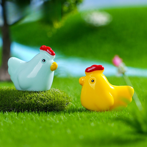 Weij Moss - Muñecos de Gallinas y Huevas para Micro-paisajes, Accesorios Decorativos DIY para Bolsas Sorpresa, Pequeños Adornos para Coche - Product Image 4