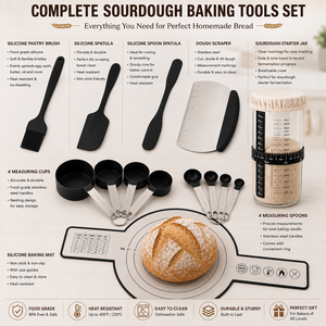 Kit de Iniciación <span class=keywords><strong>para</strong></span> <span class=keywords><strong>Pan</strong></span> de <span class=keywords><strong>Levadura</strong></span> Natural, Cortadores de Repostería <span class=keywords><strong>para</strong></span> <span class=keywords><strong>Pan</strong></span> Casero, Juego Completo Ovalado <span class=keywords><strong>para</strong></span> Medir, Mezclar y Preparar Masa - Product Image 2