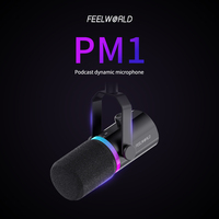 Kit Completo de Transmisión en Vivo FEELWORLD: Cámara 4K10X, Mezclador L4, Teleprompter TP16, Controlador KBC20, Micrófono PM1