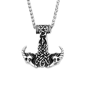 Collar con colgante de ancla vikinga yunnique, de acero inoxidable, con diseño temático para hombre, cadena de 60 cm, regalo - Product Image 5