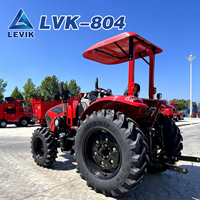 Tracteur agricole 80 CV à 4 roues motrices, homologué CE EPA Euro 5, pneus tout-terrain, levage hydraulique, pour pâturage