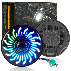 Faro de motocicleta de 5,75 pulgadas con diseño de pétalo redondo, con DRL y funciones múltiples RGB, adecuado <span class=keywords><strong>para</strong></span> motocicletas - Product Image 6