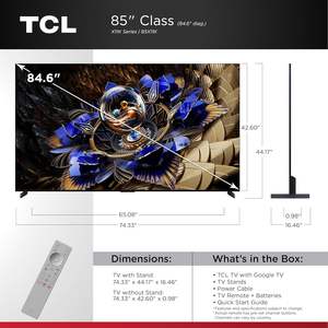 Téléviseur intelligent Google TCL 85 pouces, série X11K, QD-Mini LED 4K UHD, QLED ultra premium, 144 Hz, anti-reflet - Product Image 2