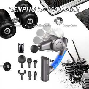 <span class=keywords><strong>Pistola</strong></span> de <span class=keywords><strong>Masaje</strong></span> de Percusión <span class=keywords><strong>RENPHO</strong></span> R4 con Función Musical, Control de Velocidad Ajustable, Masajeador de Espalda Portátil para Atletas, con Estuche de Transporte - Product Image 2