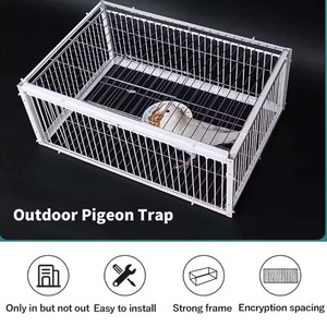 Cage piège à pigeons sans sortie, en métal traité sous pression, épaissi et crypté, pour pigeons voyageurs, fermes, garages, pigeons de chair, jardins - Product Image 2