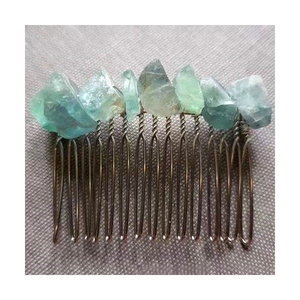 HZ Pure – Accessoires pour cheveux en cristal de quartz naturel transparent, <span class=keywords><strong>pierre</strong></span> concassée naturelle, peigne en fluorure, couronne en cristal naturel - Product Image 1