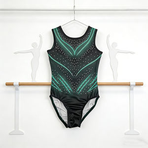 <span class=keywords><strong>Ropa</strong></span> de Gimnasia y Danza para Niñas de Alta Calidad con Pedrería Personalizable, 100% Nailon, Impresión Digital - Product Image 3