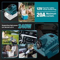 Adaptor Catu Daya 18V/20V ke 12V untuk Baterai Lithium, Adaptor Pemantik Rokok Mobil, Pengisi Daya untuk Perangkat Kendaraan
