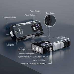 Arrancador de Coches Portátil Multifunción Compacto con 16800mAh, 2800A de Corriente Máxima, Carga Rápida y Sistema Avanzado de Arranque de Vehículos - Product Image 3