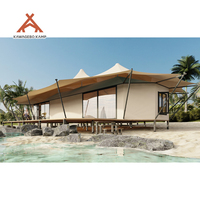 Tente de luxe sauvage Kawagebo Kamp (KK) 60' x 51' en PVDF pour safari, glamping, lodge, villa, hôtel avec salle de bain