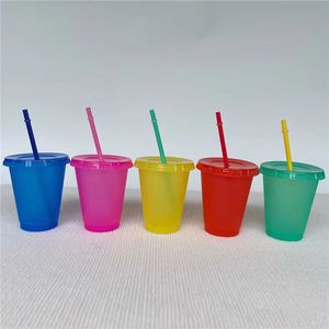 16OZ 24OZ Reusable Glitter Plastic <b>Tumbler</b> with <b>Lid</b> <b>and</b> <b>Straw</b> Leak-Proof Direct Drinking Unisex Party Use Dishwasher Safe - Product Image 3