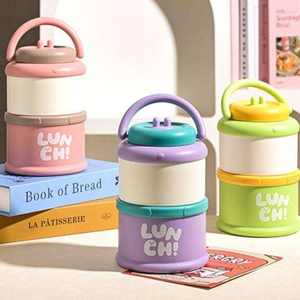 Lonchera Portátil Aislada de Acero Inoxidable 304 de Doble Nivel con Asa, Cuchara y Tapa Hermética de 1280 ml - Product Image 5