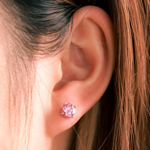 1CT*2pcs Colorful Classic Mossanite Screw <b>Back</b> <b>Earrings</b> Luxury Jewelry 925 Sterling Silver VVS Moissanite Ear Stud for Women - Product Image 3