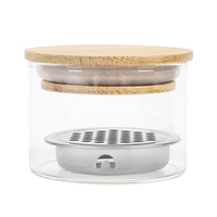 Gobelet en verre anti-déversement avec couvercle pour liquides acryliques, nettoyage des pinceaux à ongles et stockage du monomère, outil de manucure pour salon