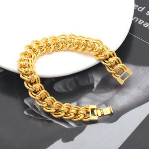Pulsera de Latón Chapada en Oro de 24K para Hombre JXX JSL-Z147, Cadena de Doble Capa a la Moda para un Estilo Clásico, Ideal para Aniversarios - Product Image 6