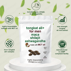 Gélules de Tongkat Ali à succès avec huile MCT pour complément de performance masculine à base de plantes - Product Image 5
