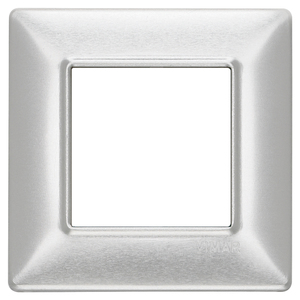 Plaque de porte en aluminium brossé 9,6x9,6cm épaisseur 1,7mm Vimar - Product Image 1
