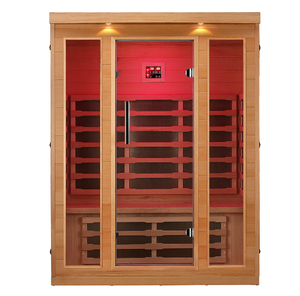 Calentador infrarrojo moderno para exteriores, madera maciza, 3 hombres, <span class=keywords><strong>Halo</strong></span>, Saunas infrarrojos lejanos, tamaño del hogar, Panel de Control de computadora interior, 57X52X80 - Product Image 2