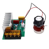 Régulateur de tension électrique SCR 4000W 0-220V AC, contrôleur de vitesse de moteur, variateur de vitesse avec assurance thermique