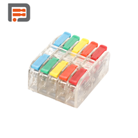 Bloc de bornes à raccordement rapide DF-2608-5C-DIN pour montage sur rail DIN, connecteur de câble électrique à levier à ressort 1P