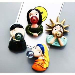 Divertidos imanes de resina para nevera con pinturas famosas del mundo: Mona Lisa, Van Gogh, el Grito. Imanes decorativos personalizados. - Product Image 4