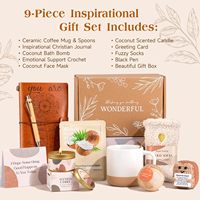 KAMI 9 pièces Coffrets cadeaux promotionnels Bougies parfumées 100% soja naturel faites à la main Sérigraphie tendance Soins personnels Noël