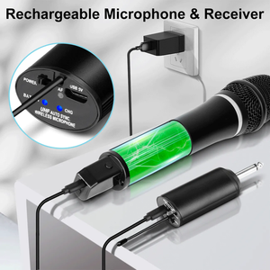 Biner Hochwertiges W7 UHF-Funk mikrofon Tragbares Lautsprecher mikrofon Wiederauf lad bares Mikrofon für Karaoke-Teache - Product Image 4