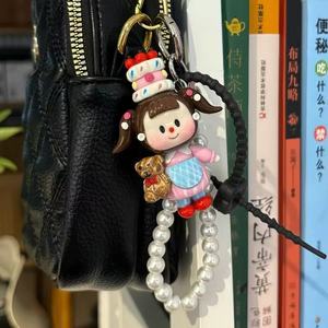 Colgante de bolso colgante de arcilla hecha a mano pura colgante de teléfono móvil Split More Sister llavero para enviar Bgirlfriends regalo encantador exquisito - Product Image 2