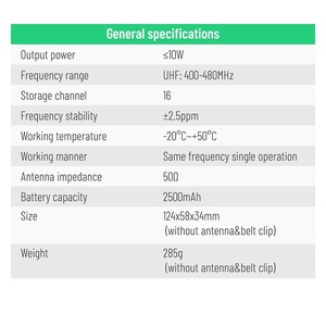 Quansheng TG-E100 10W longue portée talkie-walkie haute puissance Radios 10km gamme parlante Radio bidirectionnelle UHF/VHF Radio bidirectionnelle - Product Image 5