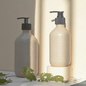 2021 Eco Friendly Bioplastic Biodegradable Recyclable Plastic Lotion Foam Cosmetic Wheat Straw Pump Shampoo Bottle