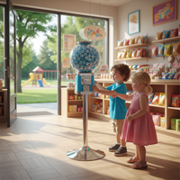 Distributeur automatique de bonbons/gommes à mâcher Niudele pour petites entreprises, système de paiement par jetons, en acier inoxydable, capacité de 400 à 500 pièces