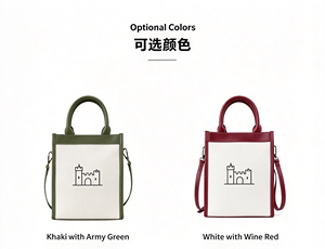Bolso de Hombro Pequeño Personalizado de Moda Casual, Tipo Tote, de Lona de Algodón para Exteriores, con Cierre de Cremallera, Forro de Poliéster y Correa de Hombro Mini para Mujer - Product Image 2