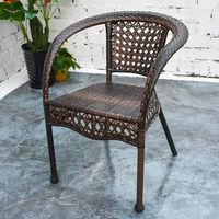 Ensemble de chaises et table de thé en rotin pour cour et balcon, design moderne, pour extérieur et patio