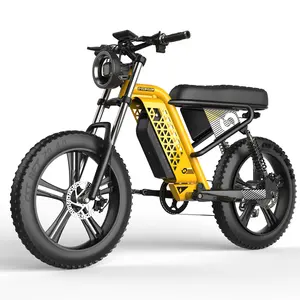 48V 15AH Reaching Top Speeds Of 50 Km/h Or 32 Mph Fat Tire Ebike Long Range 80km With Full Suspension Electric City Bike
