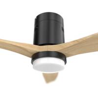 SoundAir / Ventilateur de plafond avec haut-parleur Bluetooth 5W / Moteur DC silencieux / pales en bois naturel 132 cm / 6 vitesses